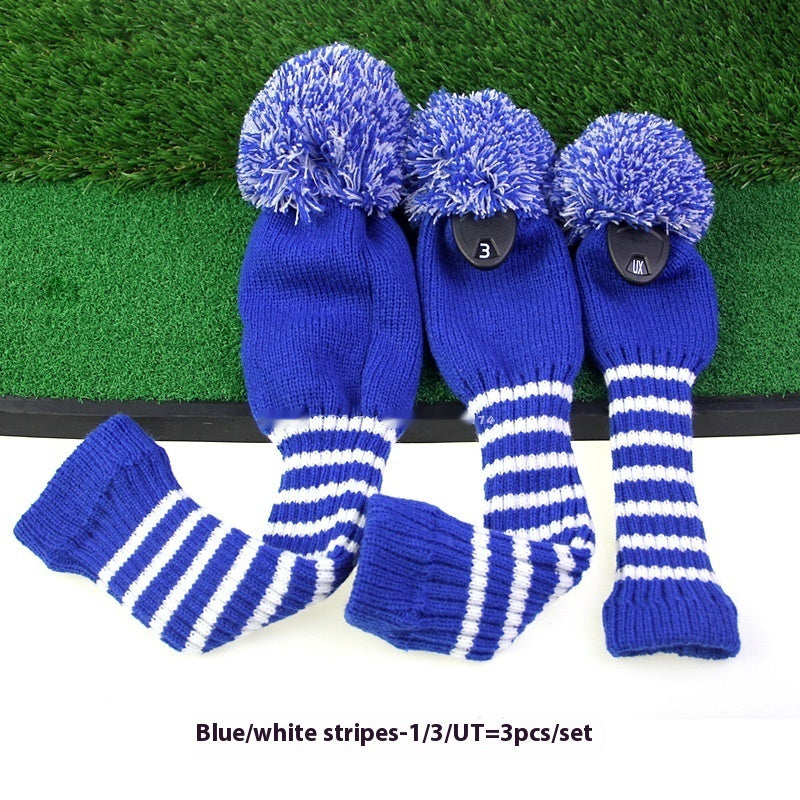 3pc Striped Wool Head Covers