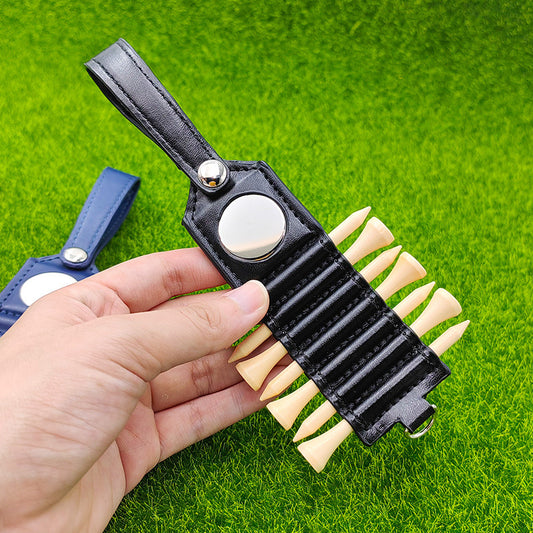 Golf Ball Nail Storage Leather Case Outdoor Sports Accessories Ball Nail Tag