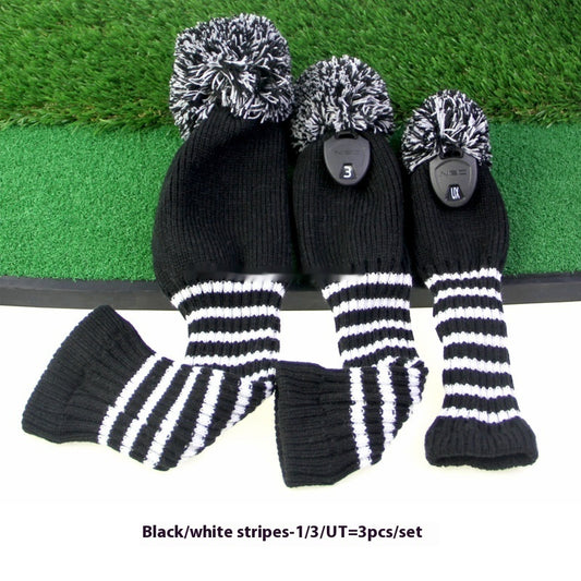 3pc Striped Wool Head Covers