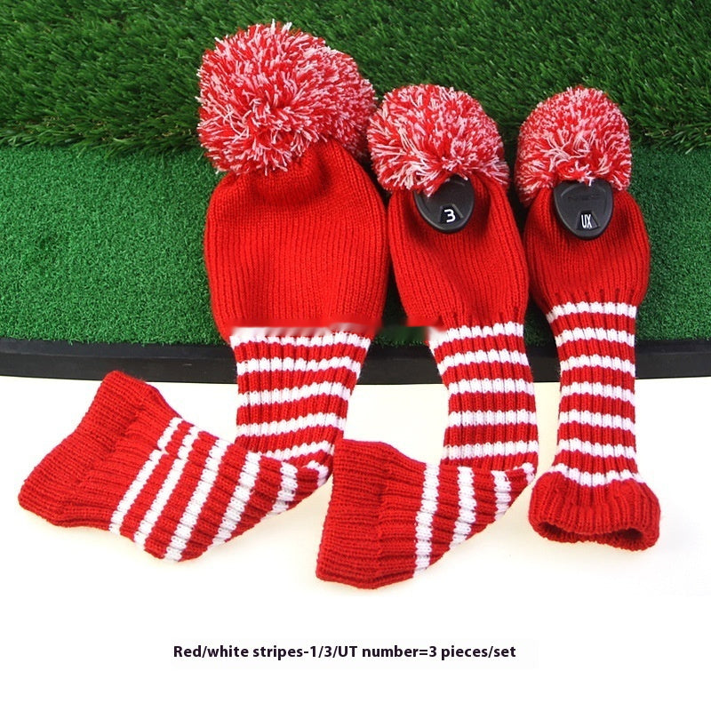 3pc Striped Wool Head Covers
