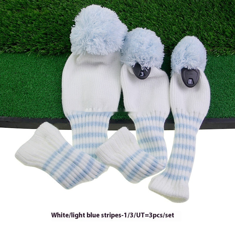 3pc Striped Wool Head Covers