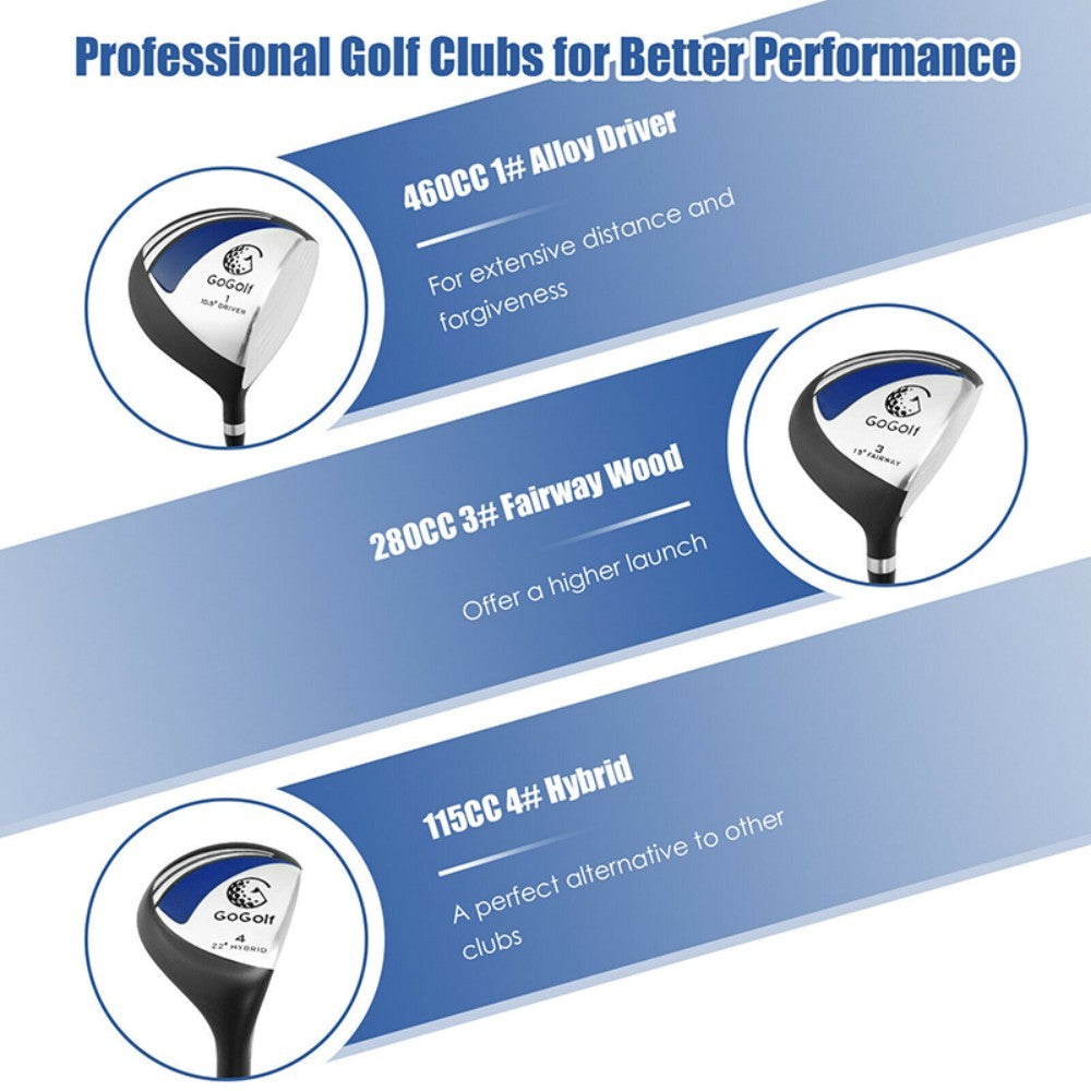 Men's Profile Complete Golf Club Package Set Includes 10 Pieces