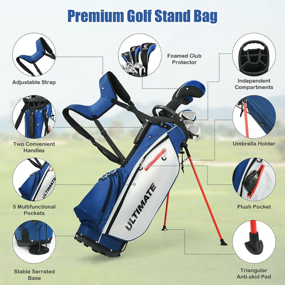 Men's Profile Complete Golf Club Package Set Includes 10 Pieces