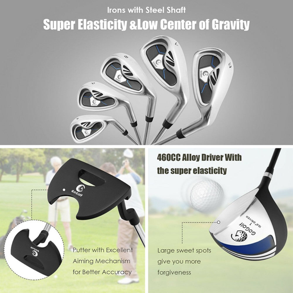 Men's Profile Complete Golf Club Package Set Includes 10 Pieces
